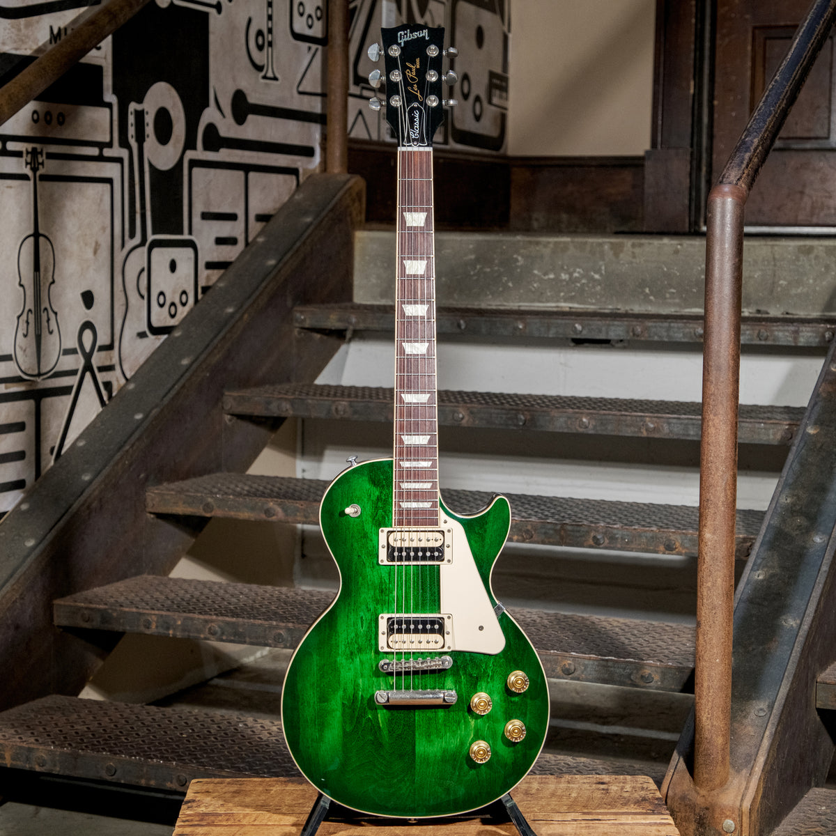 Gibson 2017 Les Paul Classic Green Ocean Burst With OHSC - Used