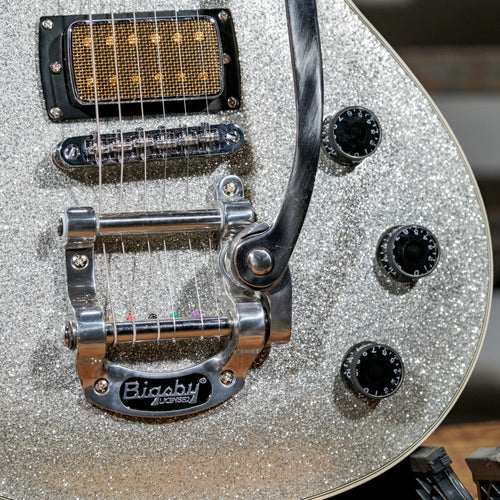 Schecter 2017 Solo 6B Silver Sparkle With Bag - Used