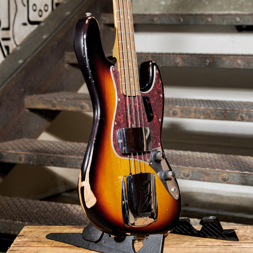 Fender 2020 60th Anniversary Road Worn Jazz Bass, 3-Tone Sunburst With OHSC - Used