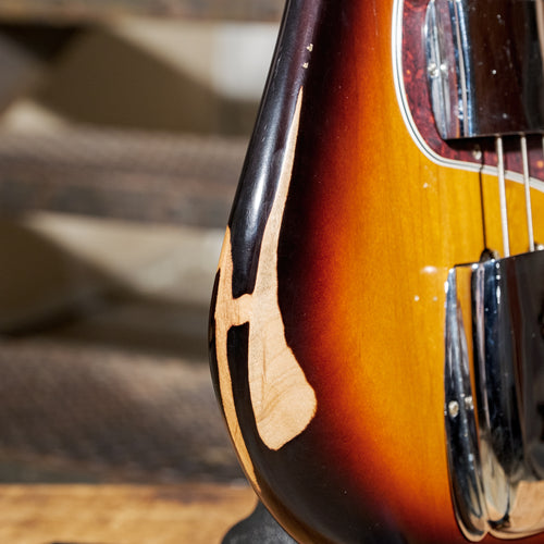 Fender 2020 60th Anniversary Road Worn Jazz Bass, 3-Tone Sunburst With OHSC - Used