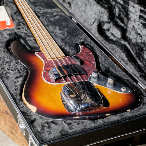 Fender 2020 60th Anniversary Road Worn Jazz Bass, 3-Tone Sunburst With OHSC - Used