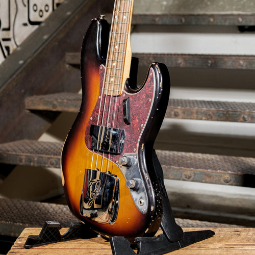 Fender 2020 60th Anniversary Road Worn Jazz Bass, 3-Tone Sunburst With OHSC - Used