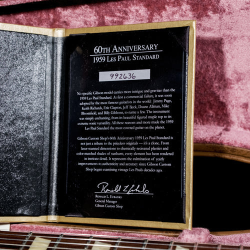 Gibson Custom 2019 60th Anniversary 1959 Les Paul Dark Cherry Burst With OHSC - Used
