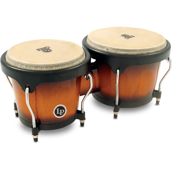 LP Aspire Wood Bongos-Vintage Sunburst - Black HW