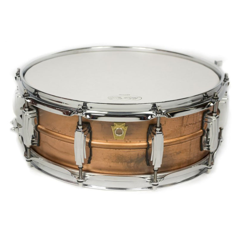 Ludwig 5x14" Copper Phonic Snare With Raw Patina Finish - Smooth Raw Shell