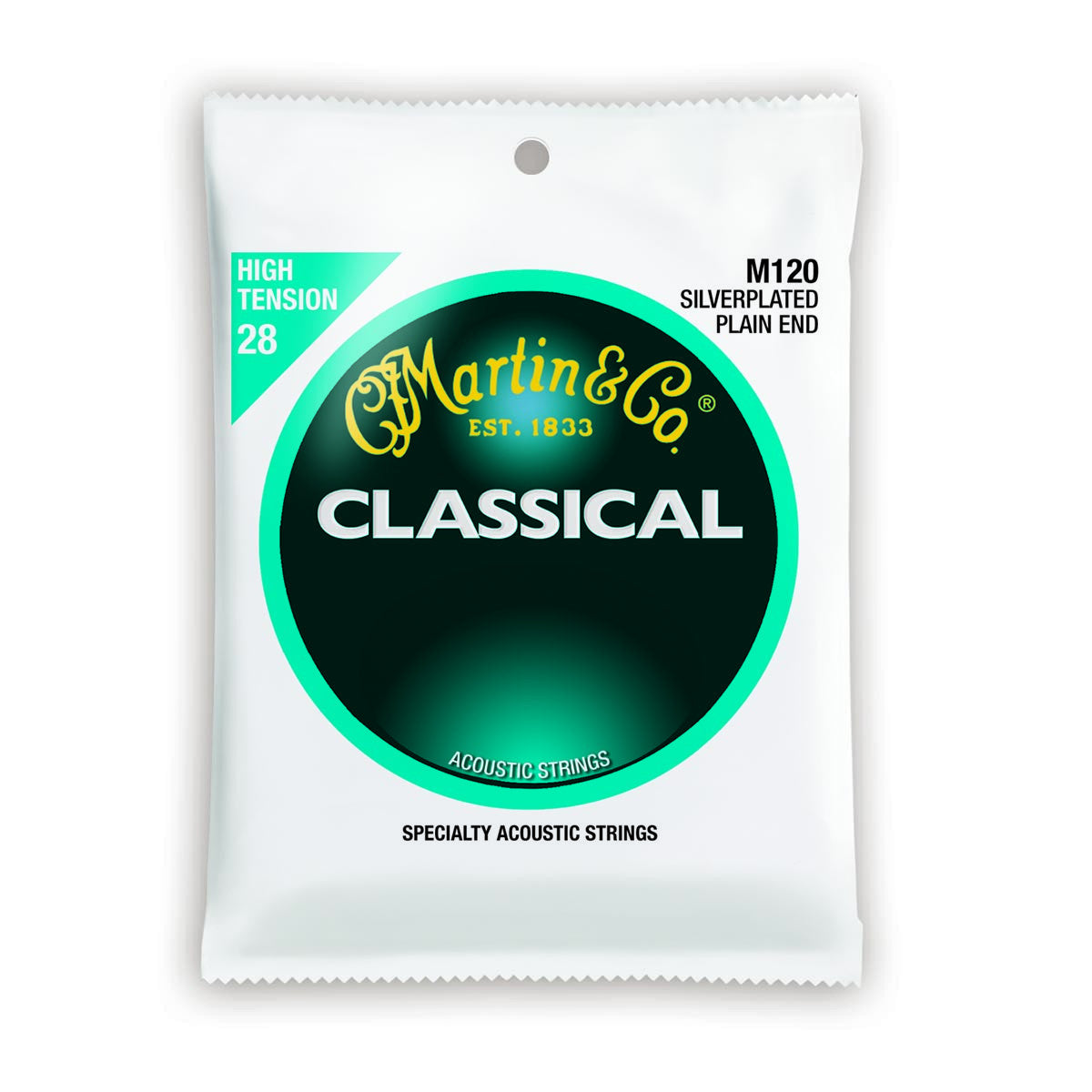 Martin Nylon Classical Acoustic Guitar Strings, .028-.043 High Tension