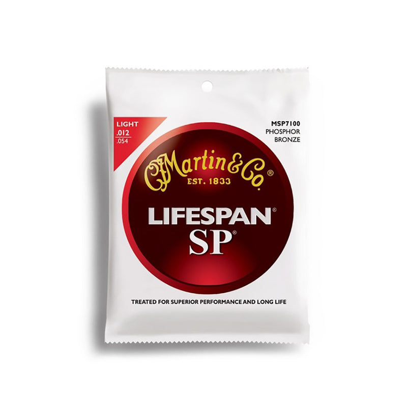 Martin .012-.054 SP Lifespan 92/8 Phosphor Bronze Light Acoustic Strings