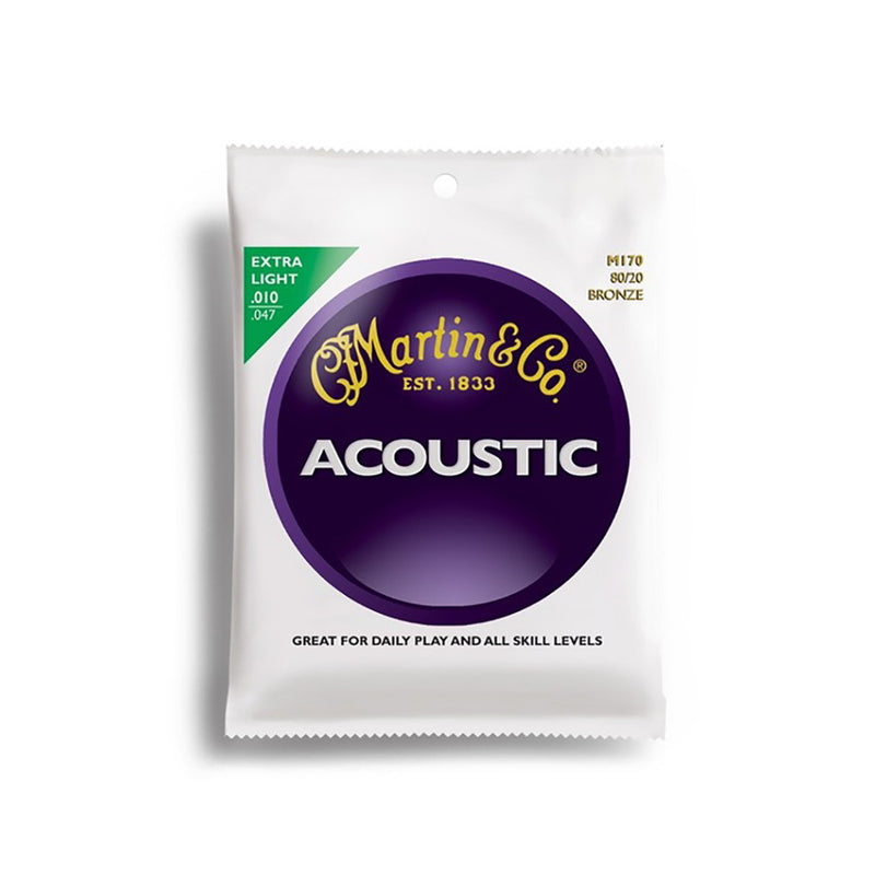 Martin Original Acoustic Guitar Strings, .10-.47 Extra Light, 80/20 Bronze