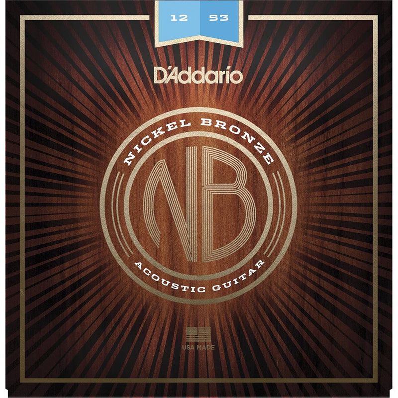 D'Addario 12-53 Nickel Bronze Acoustic Set - Light