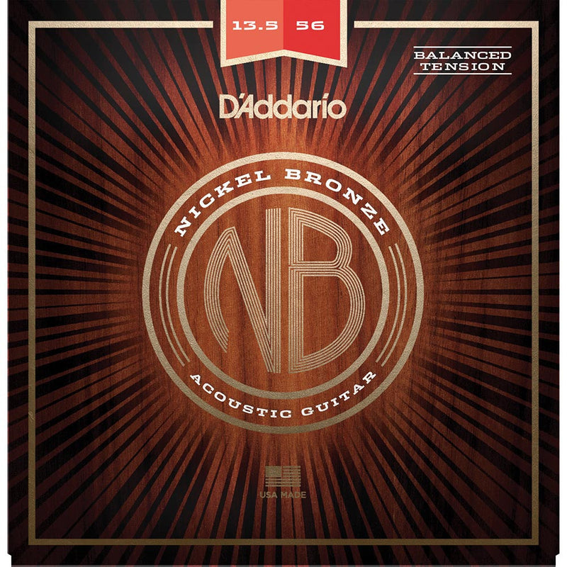D'Addario 13.5-56 Nickel Bronze Acoustic Set - Balanced Tension Medium