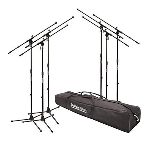 On-Stage 6-Pack Euroboom Mic Stands W/ Bag