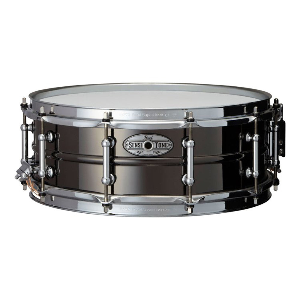 Pearl 6.5x14" Sensitone Snare - Beaded Brass - Black Nickel Plated