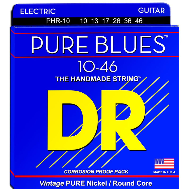 DR Pure Blues Nickel Electric Guitar 10-46