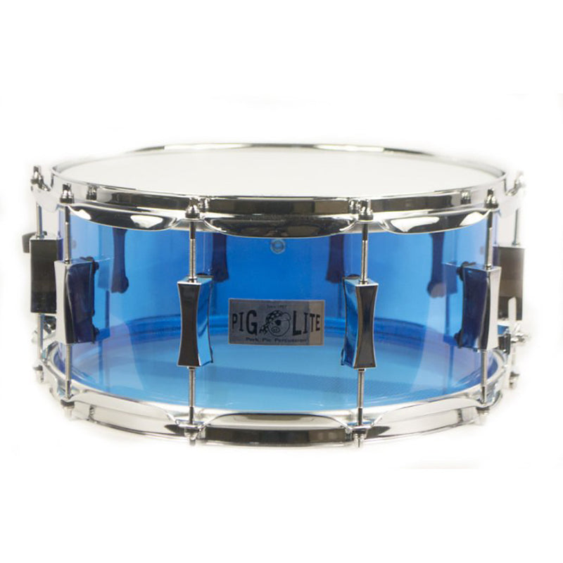 Pork Pie 6.5x14" Pig Lite Acrylic Snare - Soft Blue - Chrome Hardware