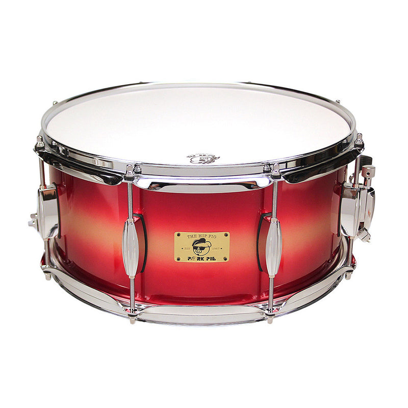 Pork Pie 6.5x14" Gold Red Duco Gloss Snare