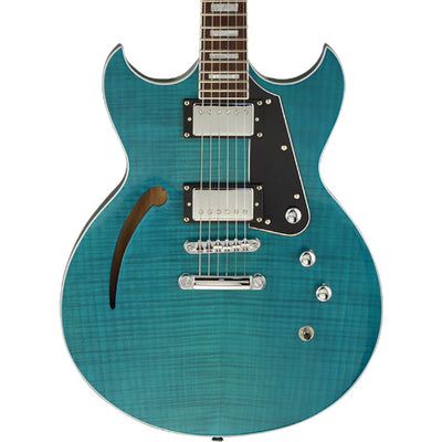 Reverend Manta Ray HB Electric Guitar - Turquoise Flame Maple