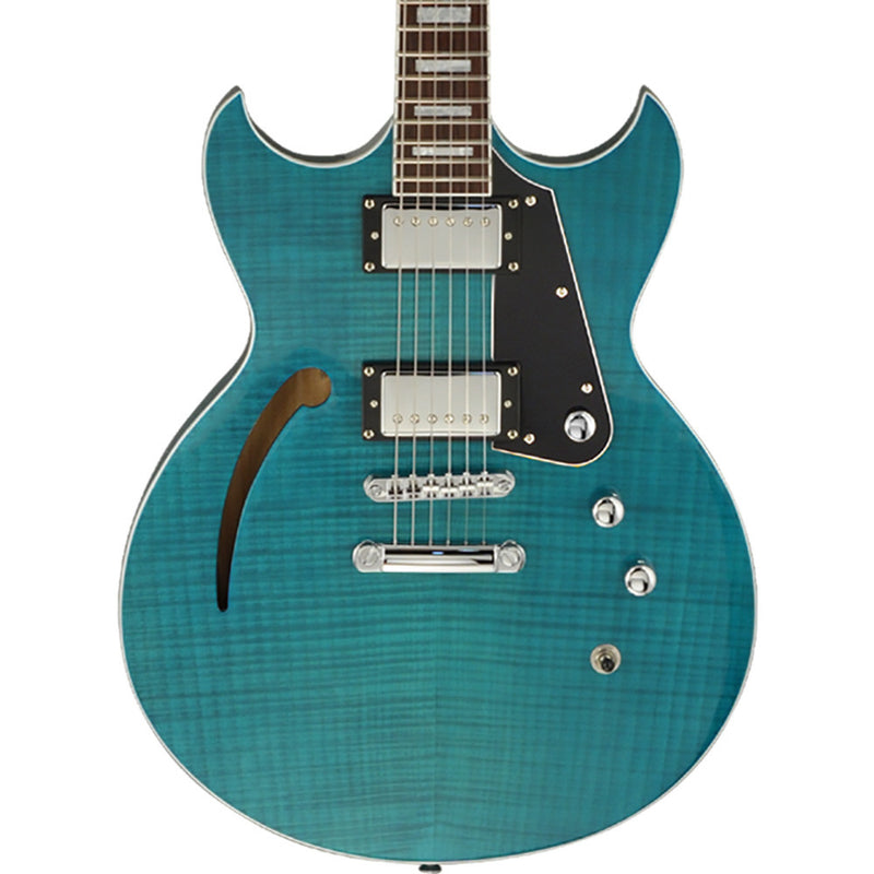 Reverend Manta Ray HB Electric Guitar - Turquoise Flame Maple