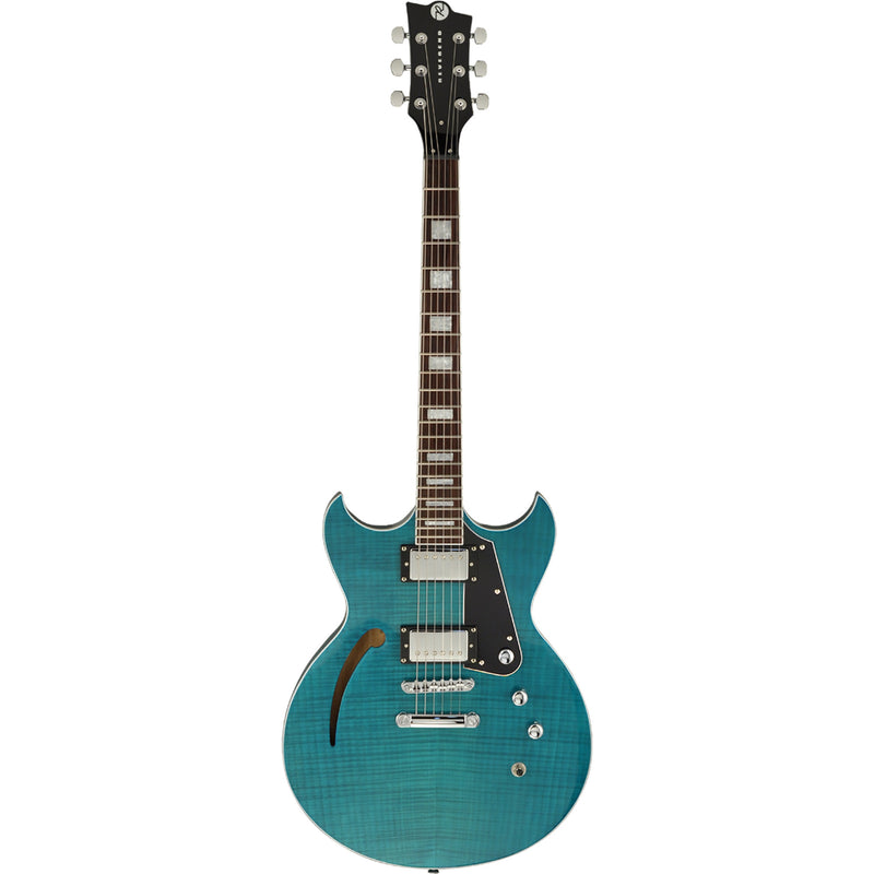 Reverend Manta Ray HB Electric Guitar - Turquoise Flame Maple