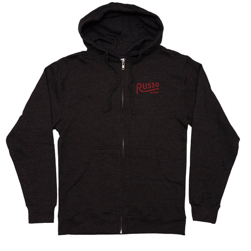 Russo Music Philly Spring Garden Logo Hoodie, Charcoal Heather