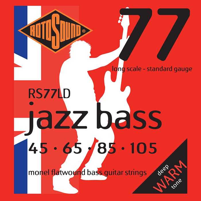 Rotosound 45-105 Jazz 77 Monel Flatwound Standard