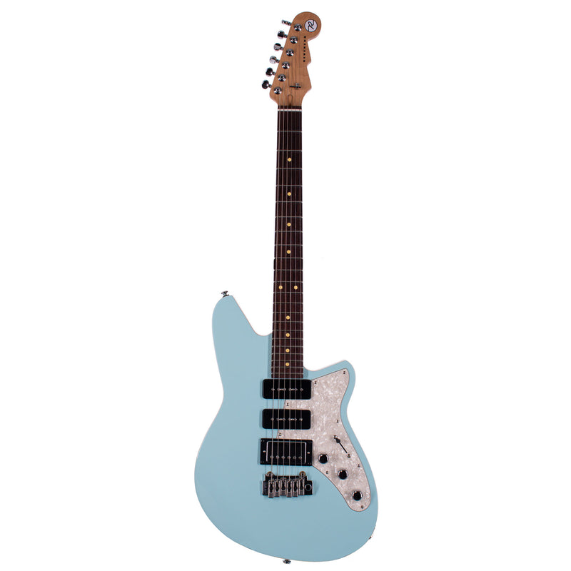 Reverend Six Gun HPP Electric Guitar With Wilkinson Tremolo, Rosewood, Chronic Blue