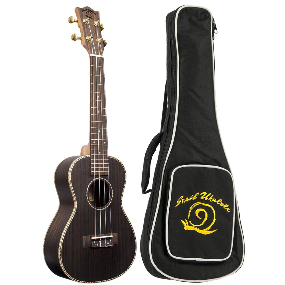 Amati's Snail Ukulele - Rosewood Concert With Bag