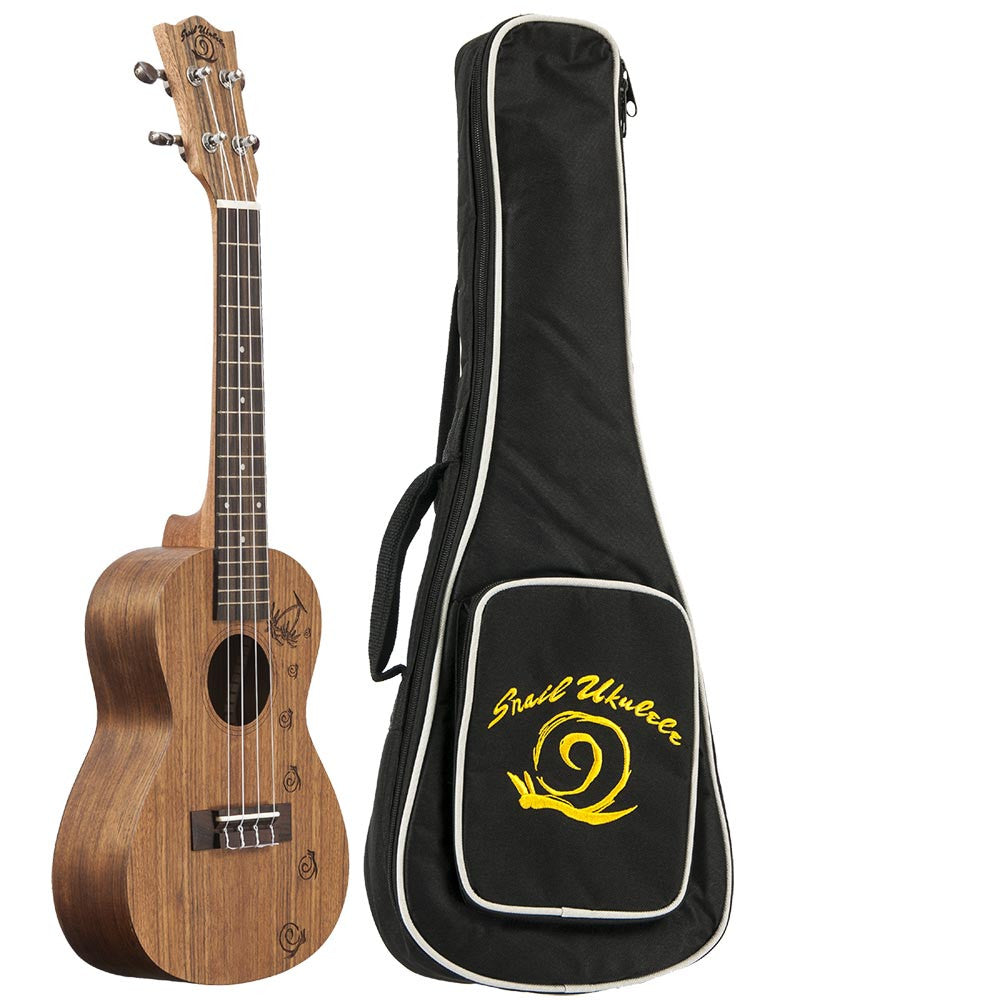 Amati's Snail Ukulele - Walnut With Bag