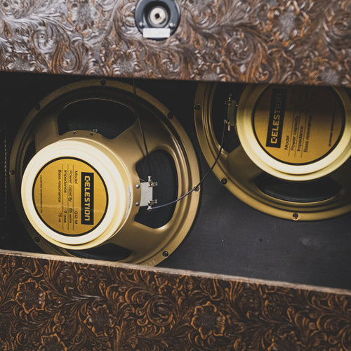 Sommatone 2x12 Open Back Cabinet, Brown Leather Tolex With Celestion Creambacks - Used