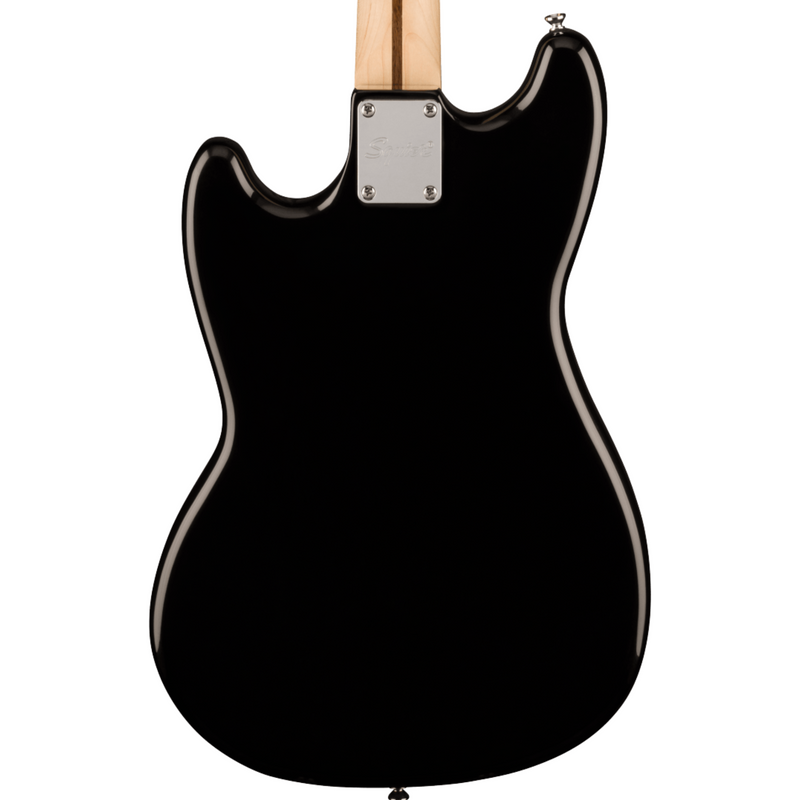 Squier Sonic Bronco Bass, Laurel Fingerboard, White Pickguard, Black Bass Guitar