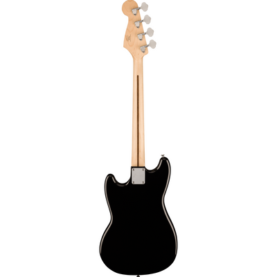 Squier Sonic Bronco Bass, Laurel Fingerboard, White Pickguard, Black Bass Guitar