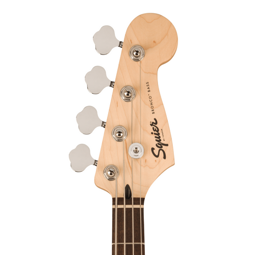 Squier Sonic Bronco Bass Laurel Fingerboard White Pickguard Black Bass Guitar