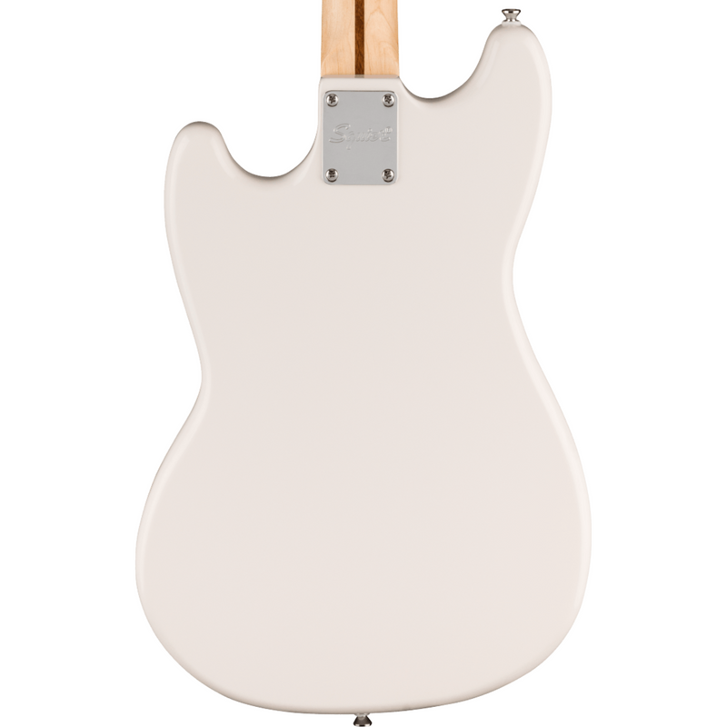 Squier Sonic Bronco Bass, Maple Fingerboard, White Pickguard, Arctic White Bass Guitar