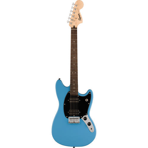 Squier Sonic Mustang HH, Laurel Fingerboard, Black Pickguard, California Blue Electric Guitar