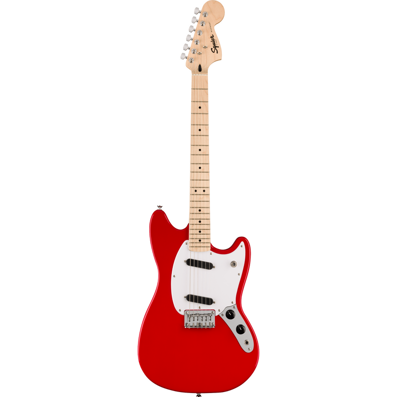 Squier Sonic Mustang, Maple Fingerboard, White Pickguard, Torino Red Electric Guitar