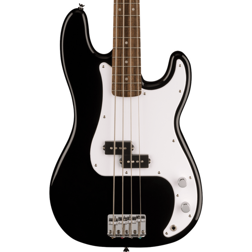 Squier Sonic Precision Bass, Laurel Fingerboard, White Pickguard, Black Bass Guitar