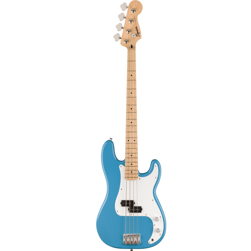Squier Sonic Precision Bass, Maple Fingerboard, White Pickguard, California Blue Bass Guitar