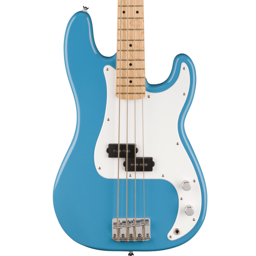Squier Sonic Precision Bass, Maple Fingerboard, White Pickguard, California Blue Bass Guitar