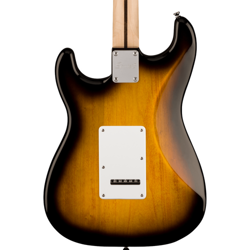 Squier Sonic Stratocaster, Maple Fingerboard, White Pickguard, 2-Color Sunburst Electric Guitar