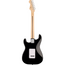 Squier Sonic Stratocaster, Maple Fingerboard, White Pickguard, Black Electric Guitar
