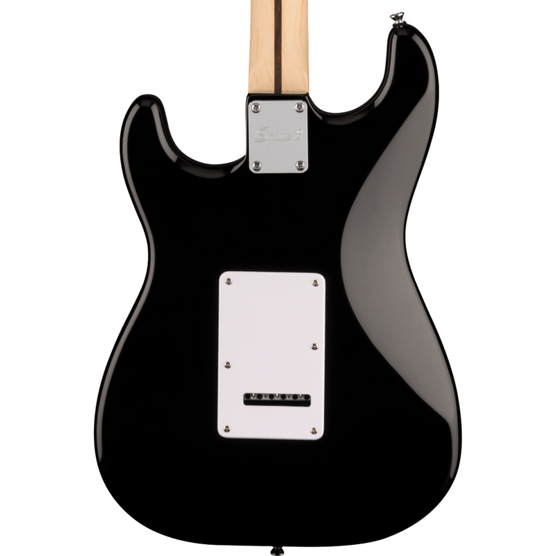 Squier Sonic Stratocaster, Maple Fingerboard, White Pickguard, Black Electric Guitar