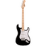 Squier Sonic Stratocaster, Maple Fingerboard, White Pickguard, Black Electric Guitar