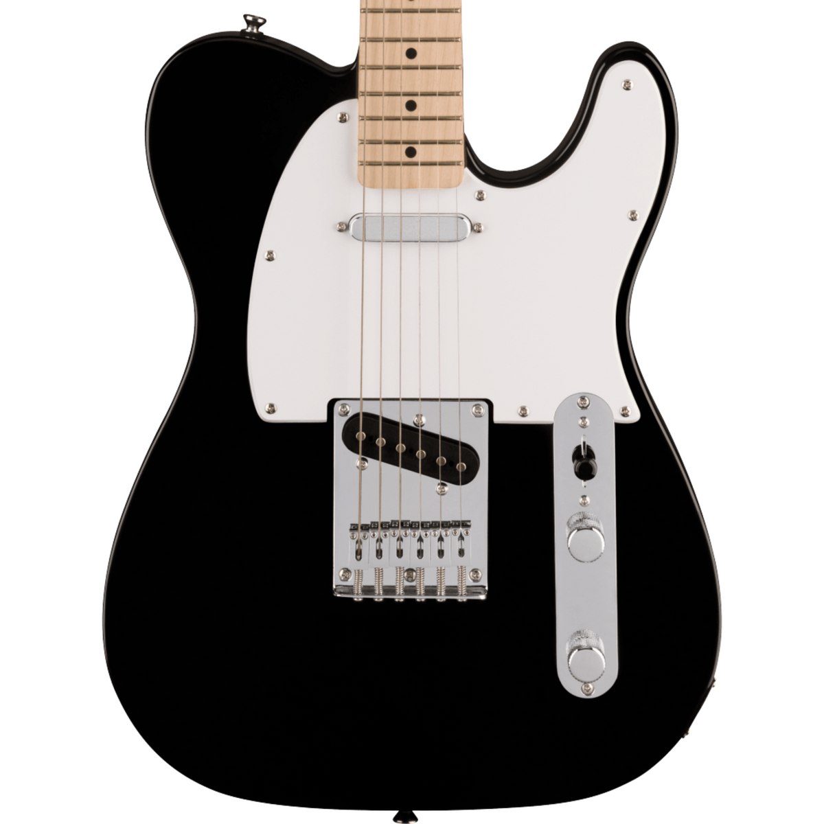 Squier Sonic Telecaster, Maple Fingerboard, White Pickguard, Black