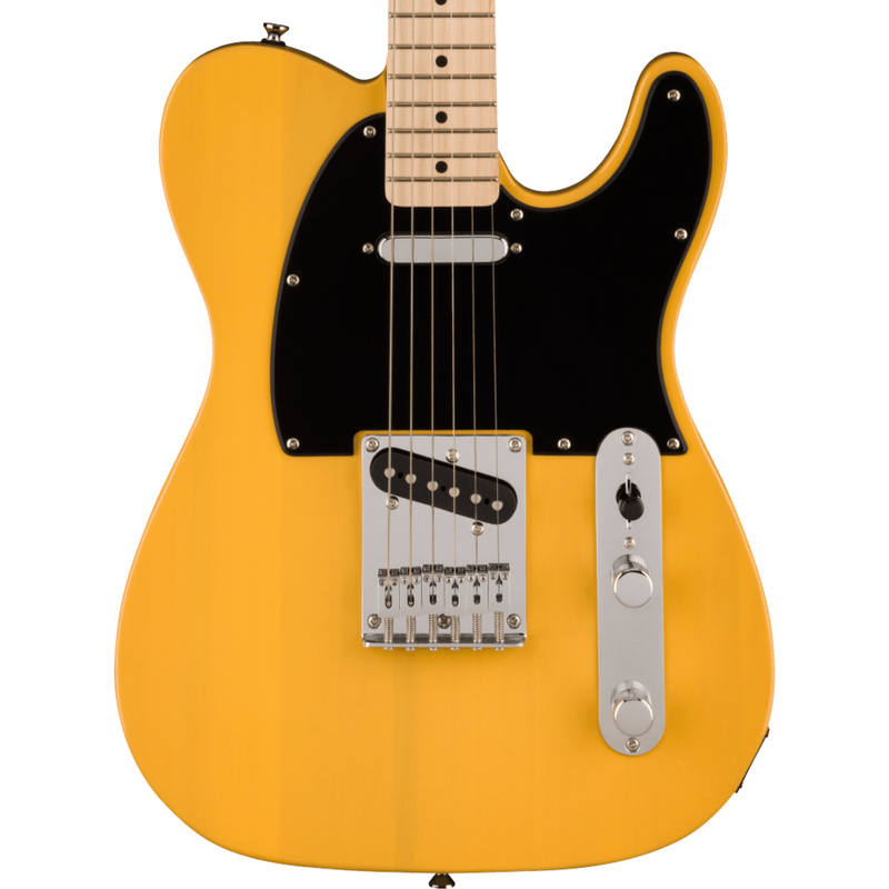 Squier Sonic Telecaster, Maple Fingerboard, Black Pickguard, Butterscotch Blonde Electric Guitar