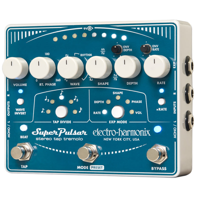 Electro Harmonix Super Pulsar Stereo Tap Tremolo