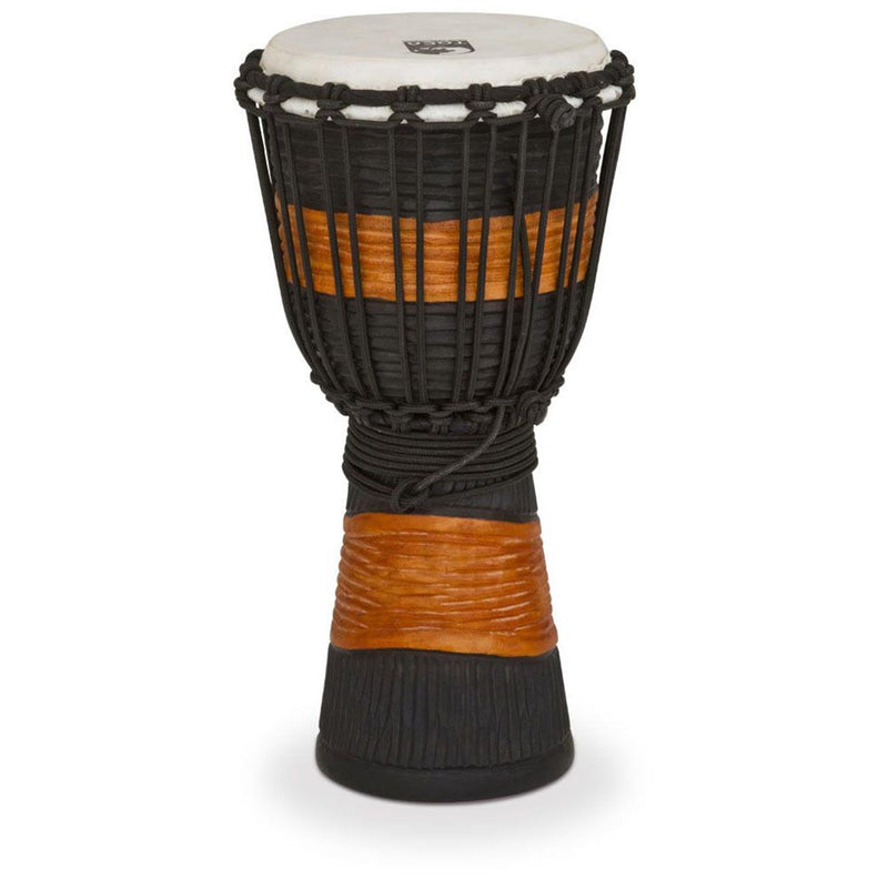 Toca Street Djembe Brown/Black Carved - Small