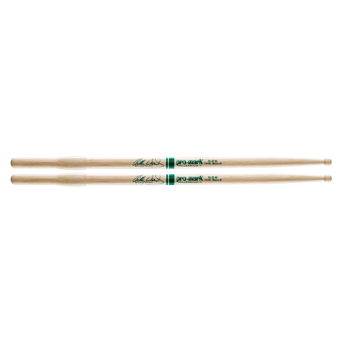 Promark Hickory 526 "The Bulb" Billy Ward Signature Wood Tip Drumsticks