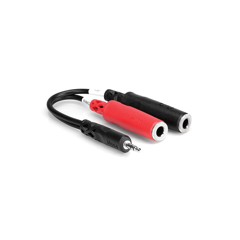 Hosa Y Cable 3.5mm TRS - 1/4" TSF