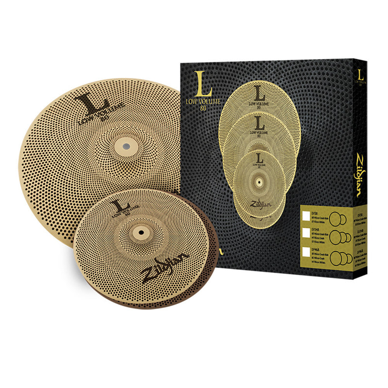 Zildjian LV38 L80 Low Volume Box Set 13" Hats 18" Crash/Ride