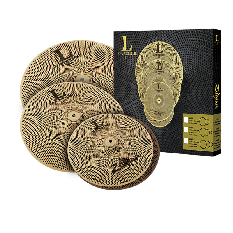 Zildjian LV468 L80 Low Volume Box Set 14" Hats 16" Crash 18" Ride