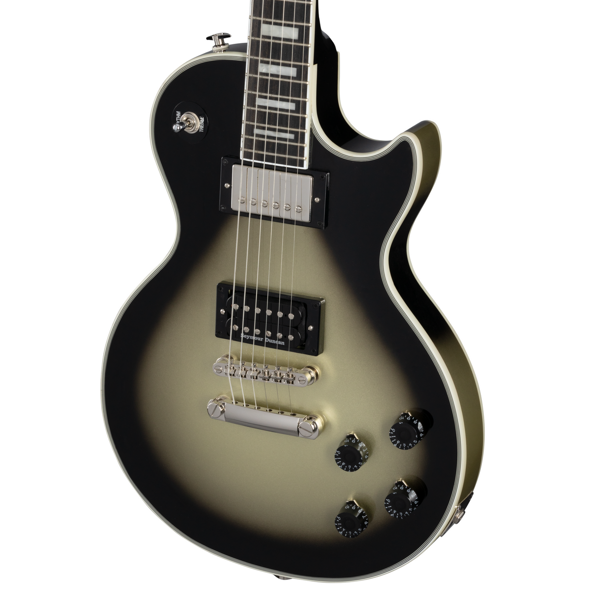 Epiphone Adam Jones Les Paul Custom Art Julie Heffernan's “Study For Self Portrait with Rose Skirt and a Mouse", Antique Silverburst